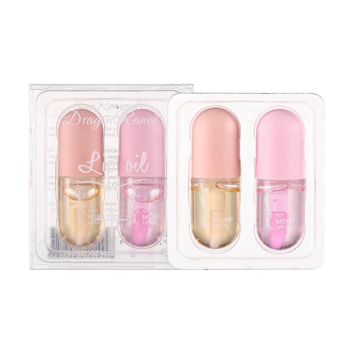 2Pcs Hydrating Lip Glow Oil, Moisturizing Lip Glow Oil, Lip Balm