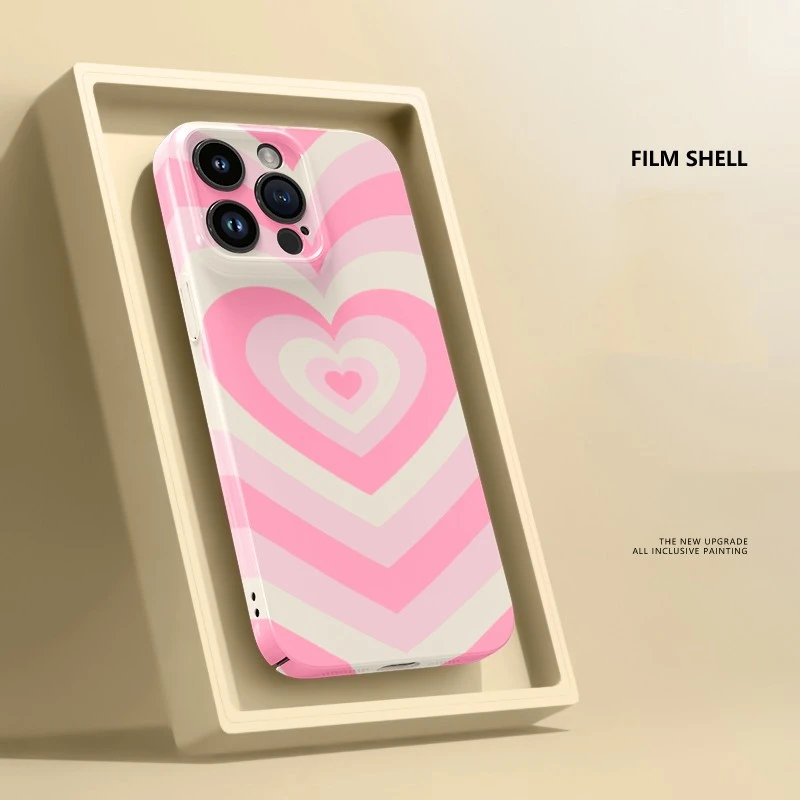 Creative Corrugated Heart Hard Shell Phone Case