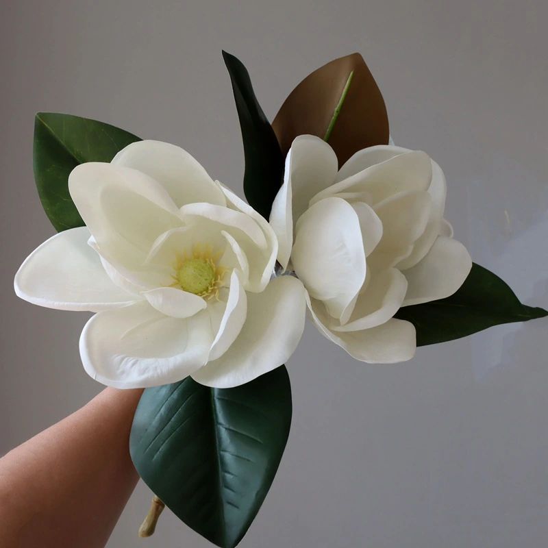 High-end Laminated Single Head Large Simulation Magnolia Plastic Fake Flower