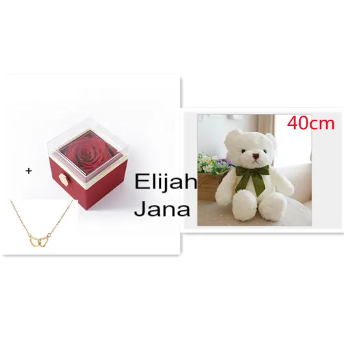 Elijah and Jana engraved on necklace