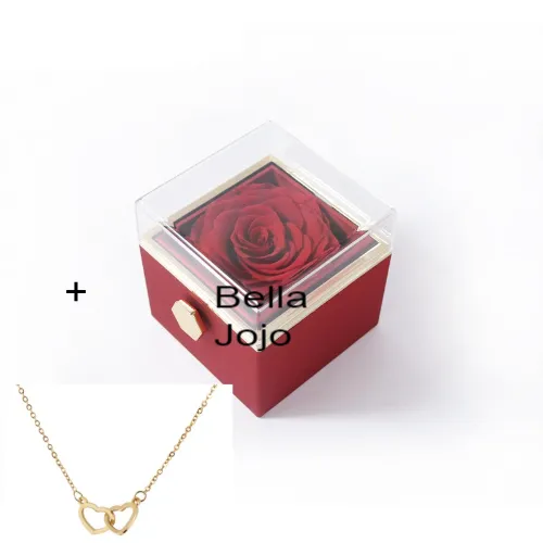 Bella and Jojo engraved on necklace