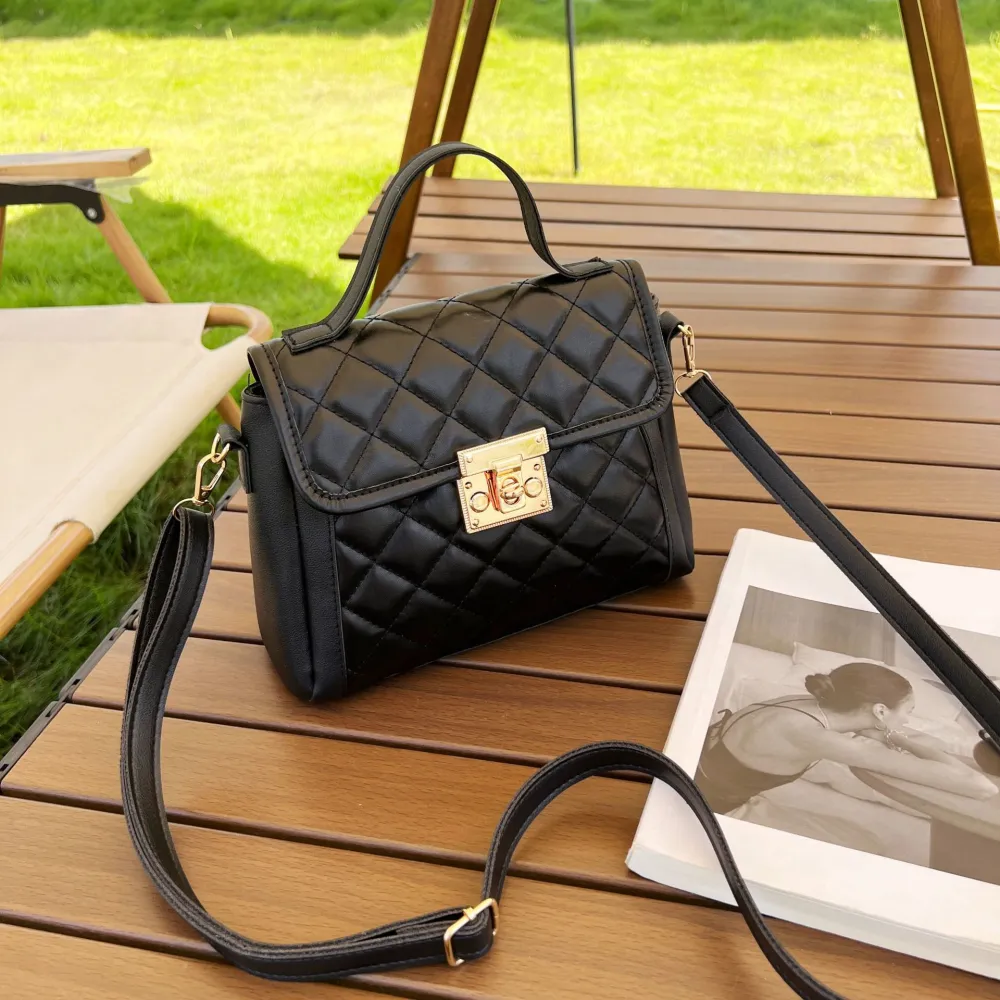 Women's Rhombus Crossbody Shoulder Bag Fashion PU Handbag