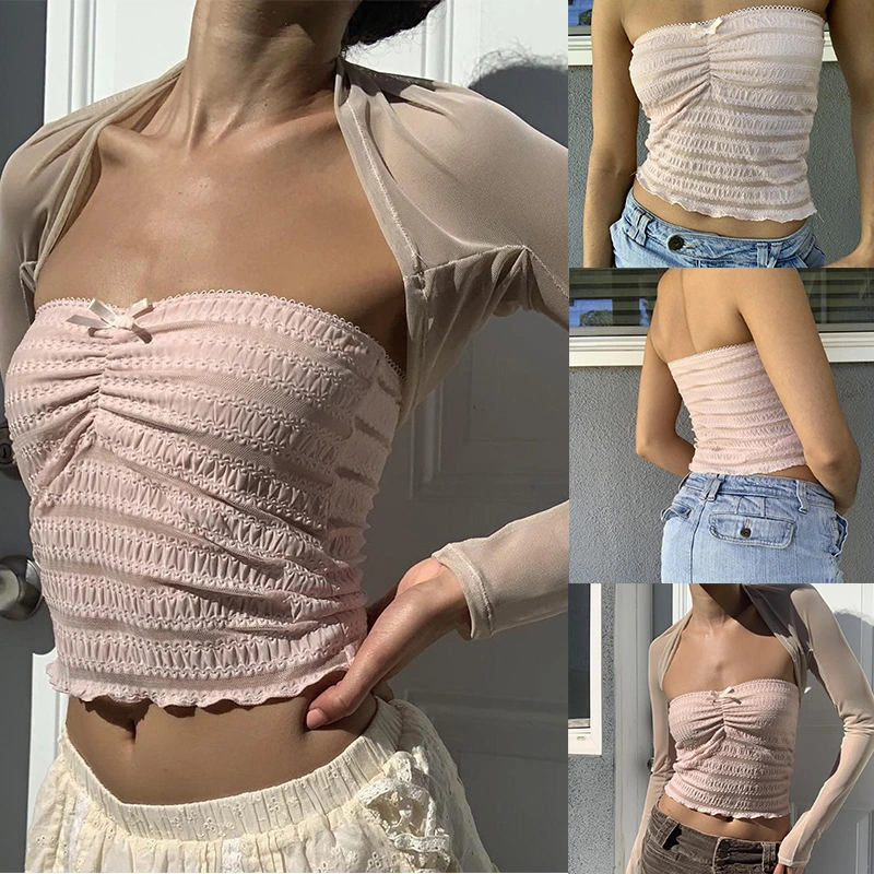 New Lace Fabric Tube Top Lace Pure Sexy Y2g Vest