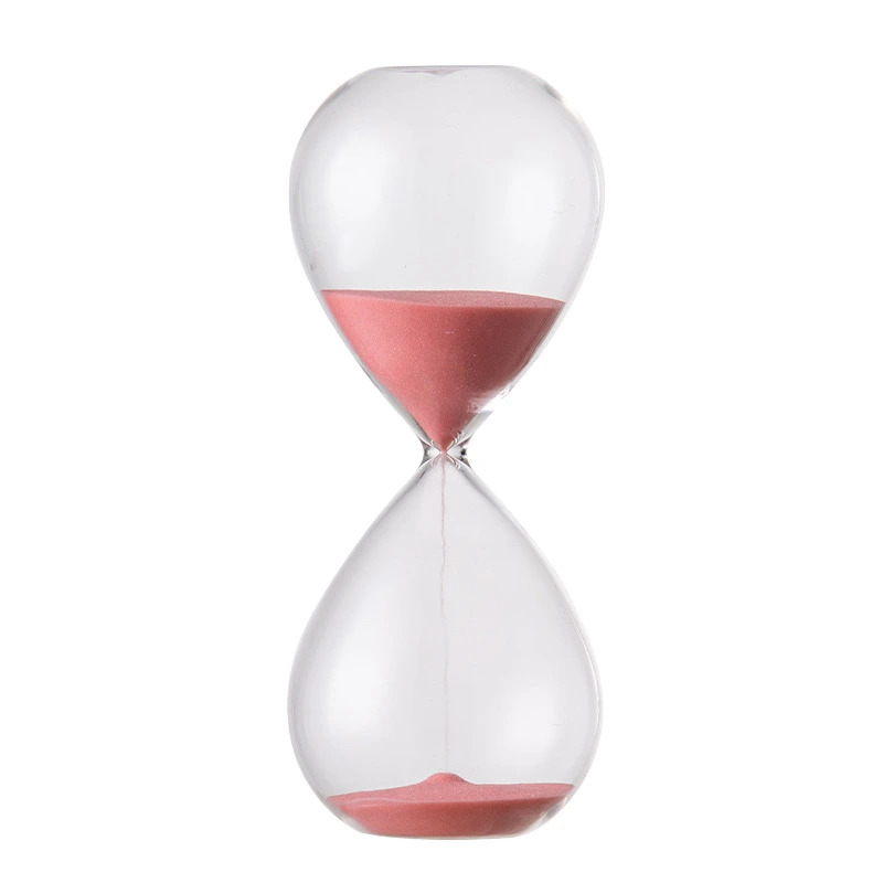 Glass Transparent Drop Shape Hourglass Timing