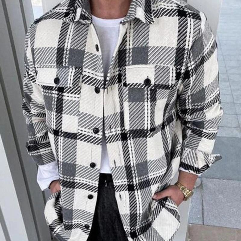 Woolen Suit Jacket Loose Lapels Double Pocket Jacket Long Sleeve