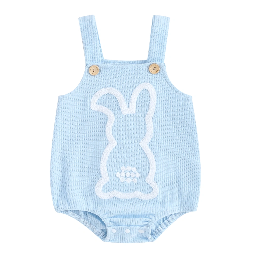 Sleeveless Button Down Infant Toddler Easter Tank Top Romper