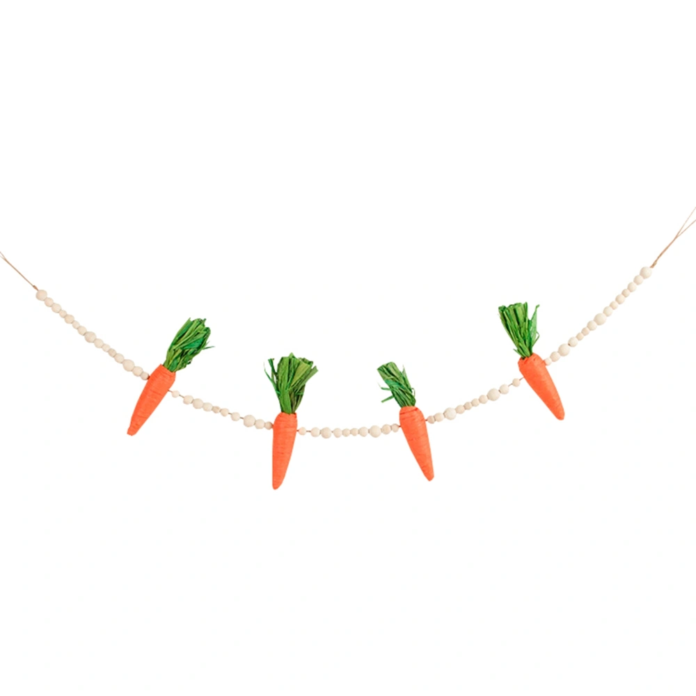 Artificial Carrot Garland Easter Boho Decor Spring Bead Garland