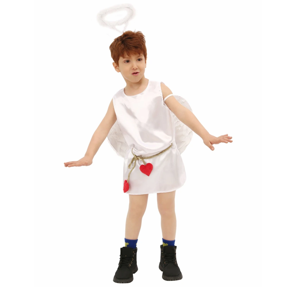 Halloween Battle Angel Costumes for Kid, Dress Wing Hair Hoop