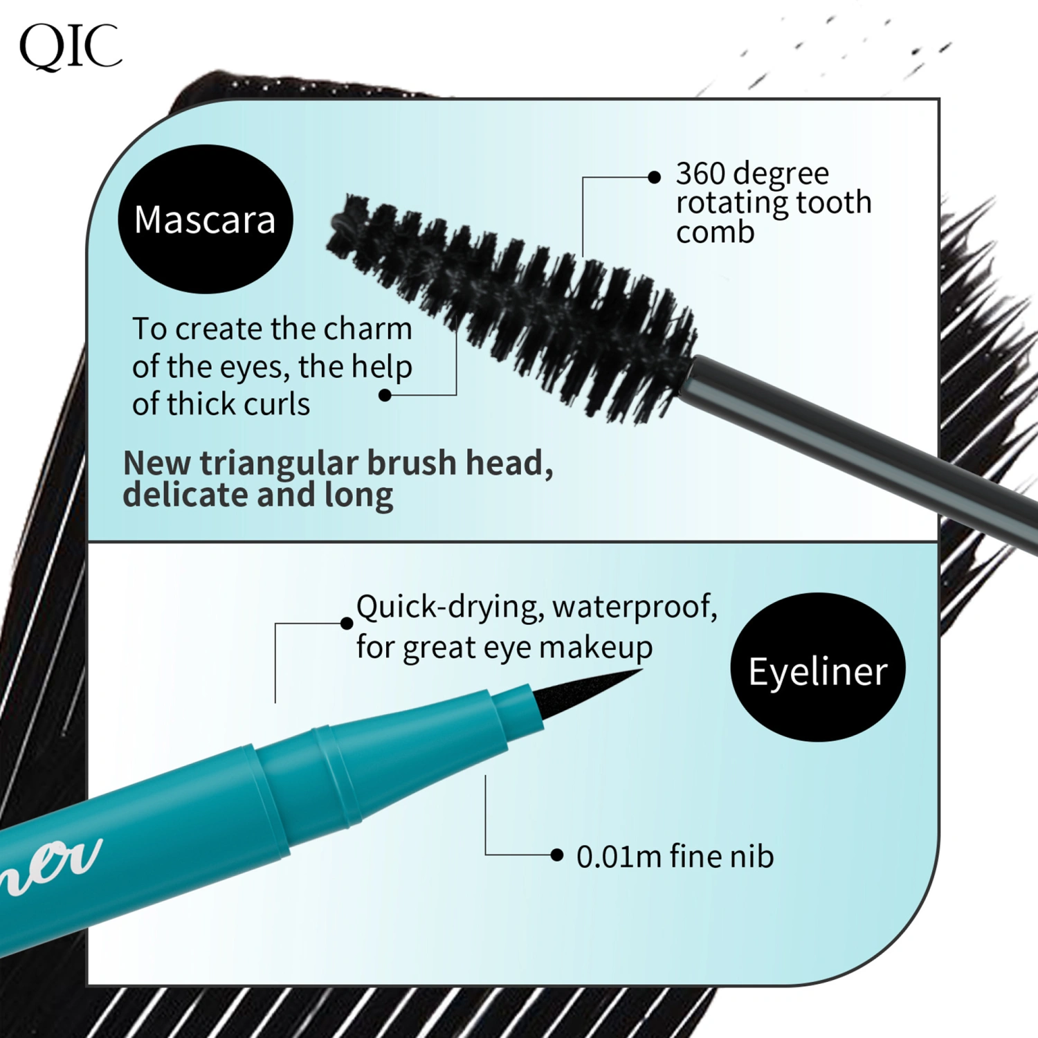 Mascara and Eyeliner Kit Mascara Volume and Length,Mascara Eyeliner