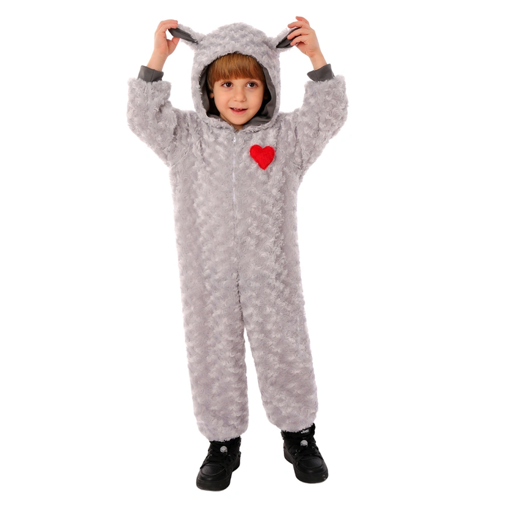 Halloween Cartoon Sheep Costume for Kids Long Sleeve Jumpsuits