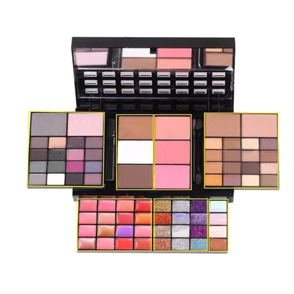 74 Colors Makeup Kit, Makeup Eyeshadow Lipsticks Blush Contour Palette