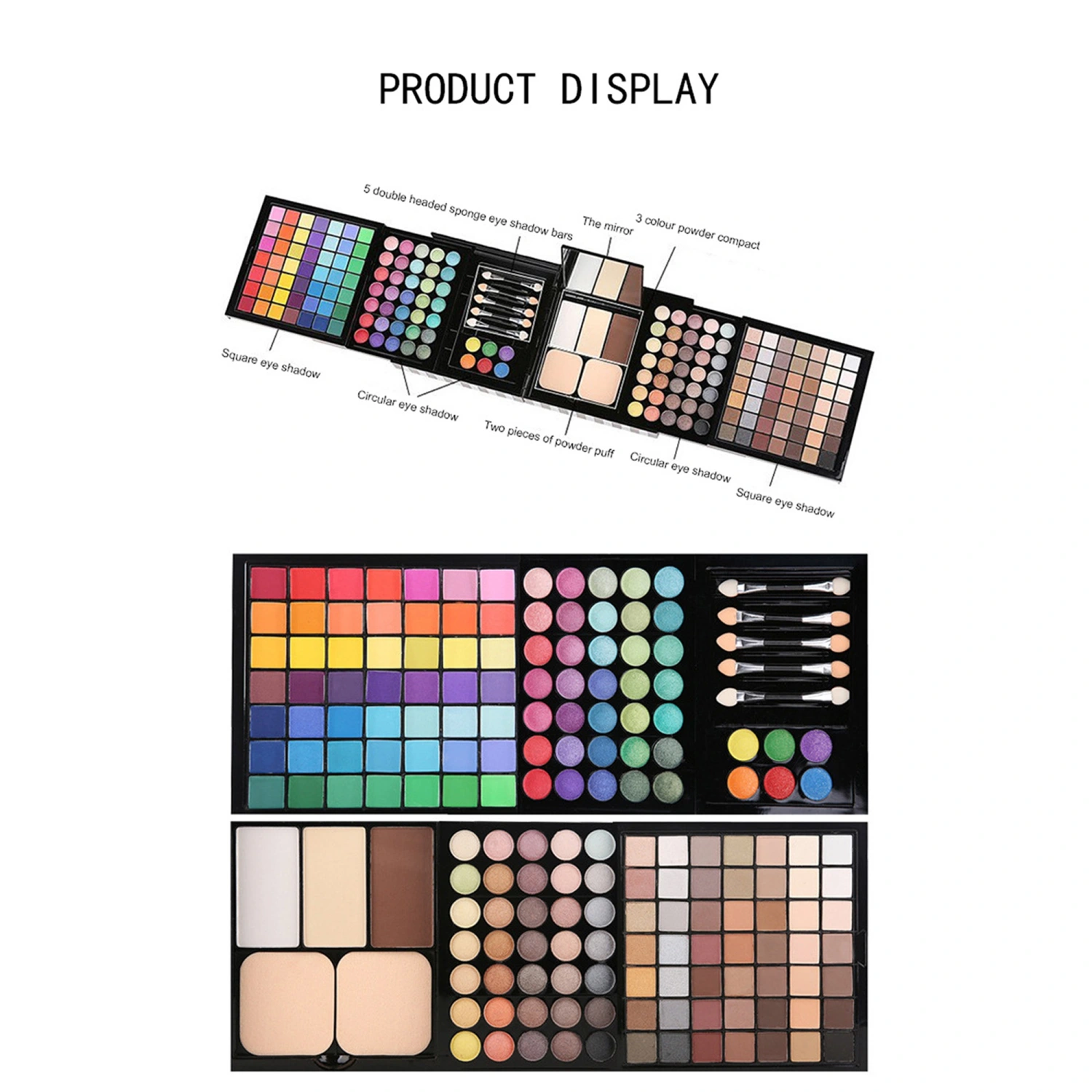 All In One Makeup Kit with Mirror 177 Colors Eyeshadow Lip Gloss Kit