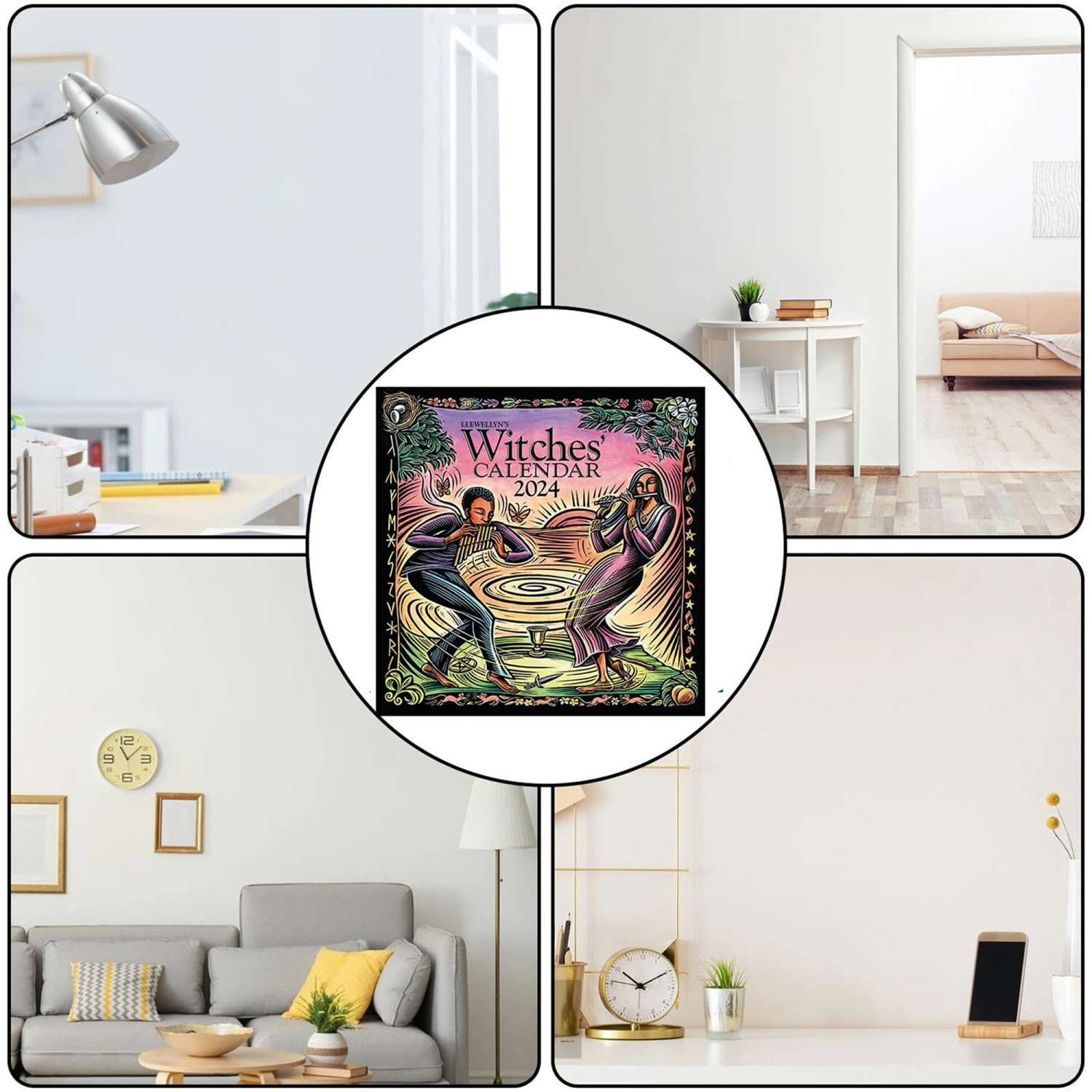 2024 Witch Calendar, Wall Calendar, Personalized Notepads Planners