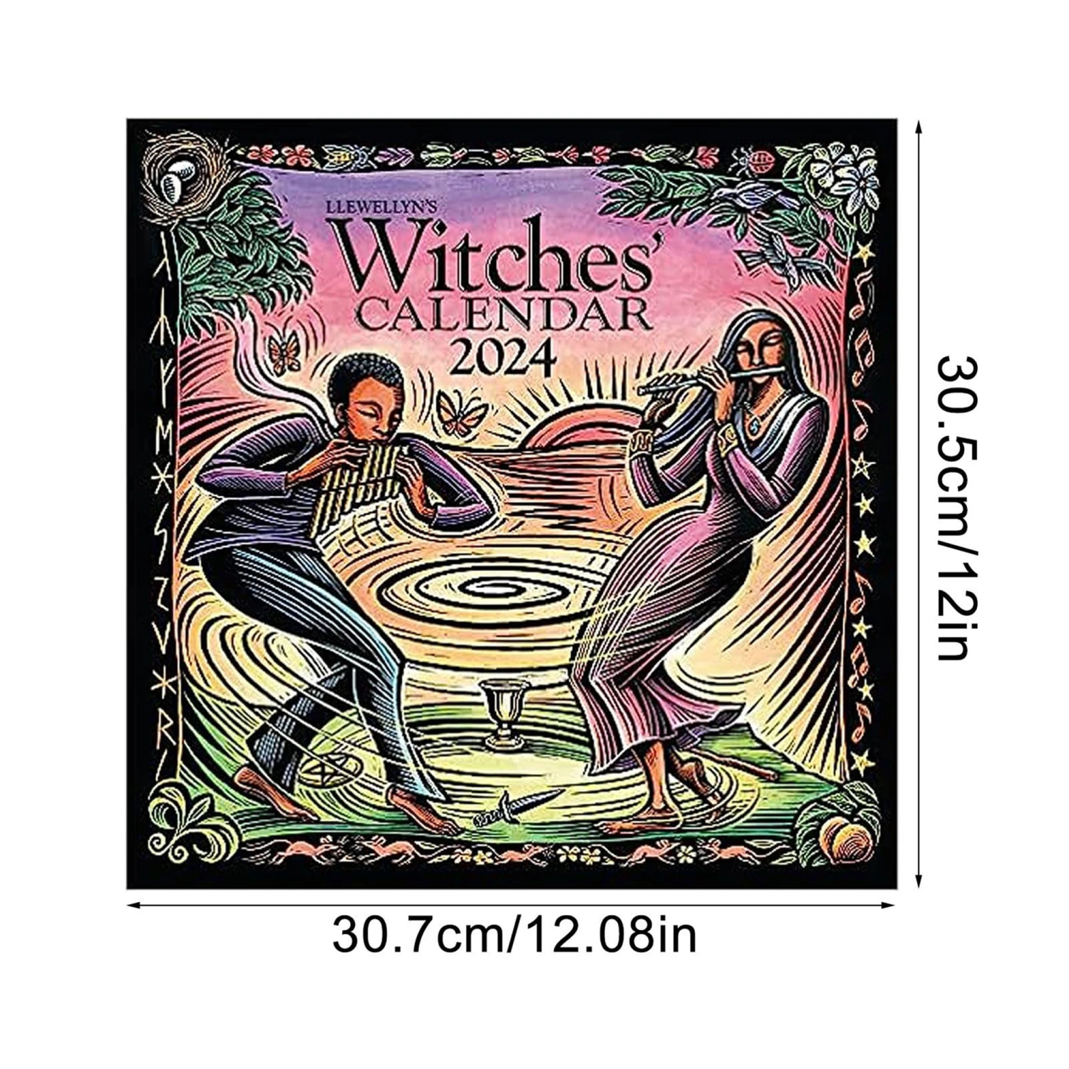 2024 Witch Calendar, Wall Calendar, Personalized Notepads Planners