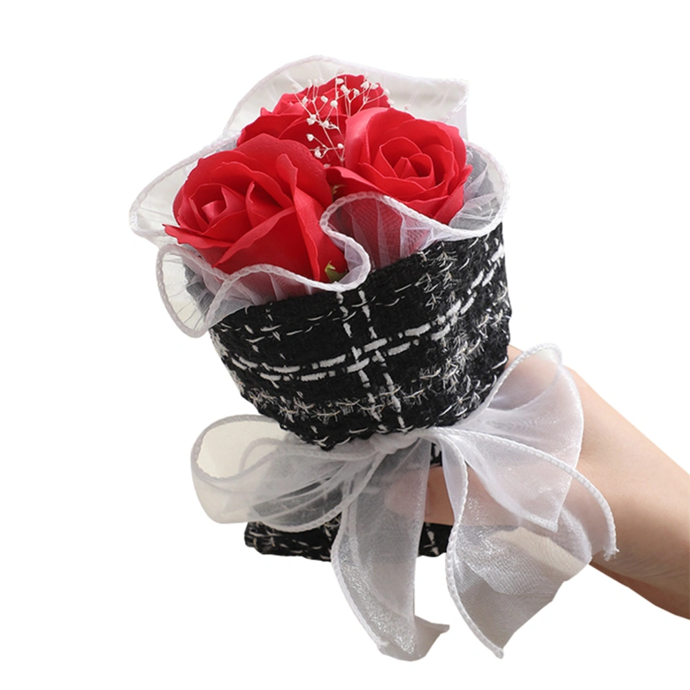 Artificial Flower Bouquet Bow Fake Flower for Valentine’s Day