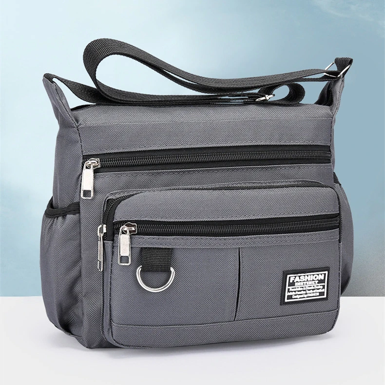 Men's Large-capacity Multi-layer Zipper Crossbody Bag