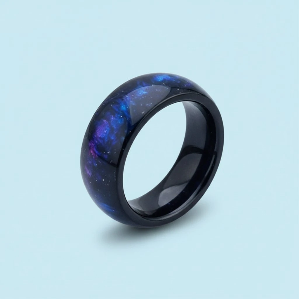 Acrylic-based Resin Personality Simple Colorful Ring