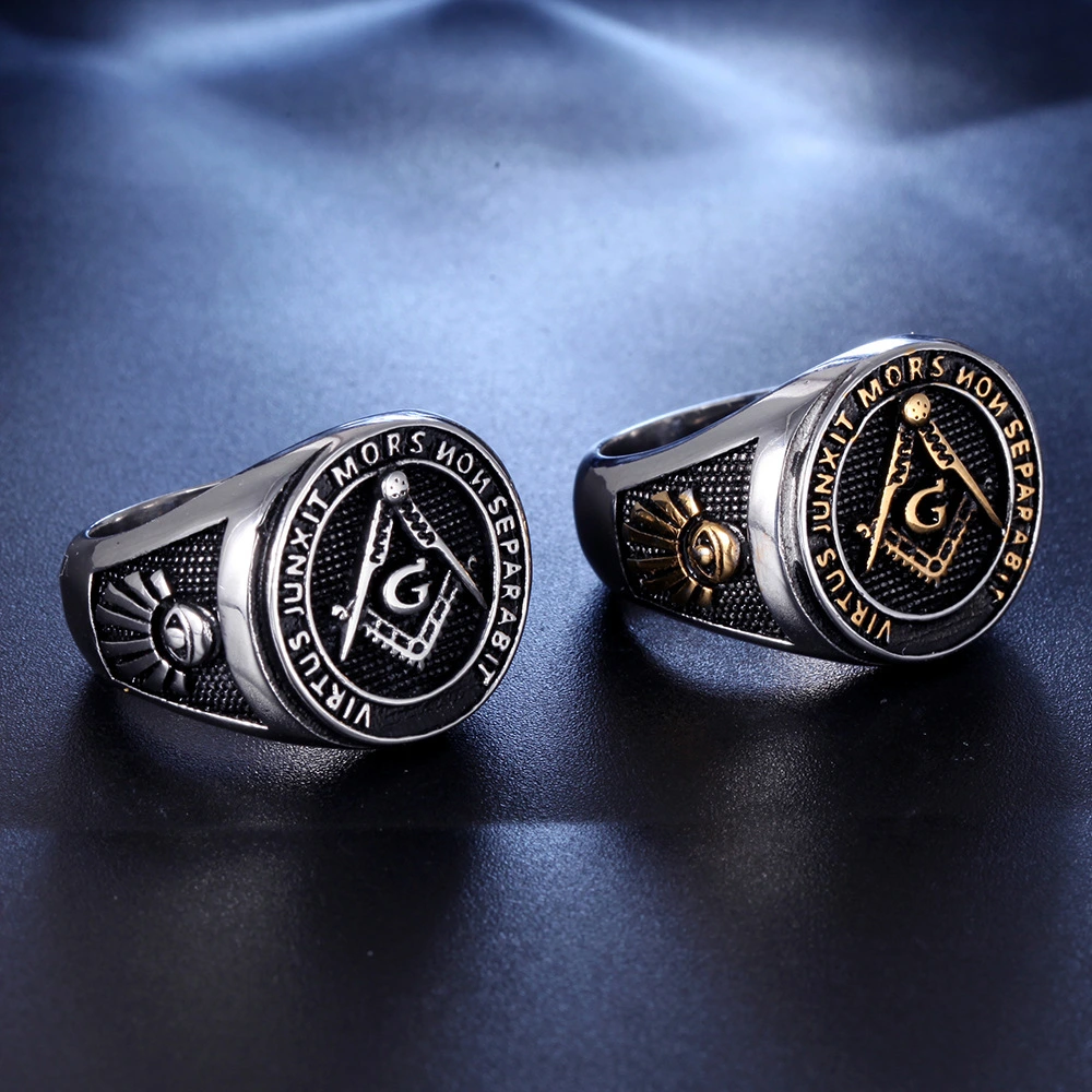 Religious Masonic Stainless Steel Ring