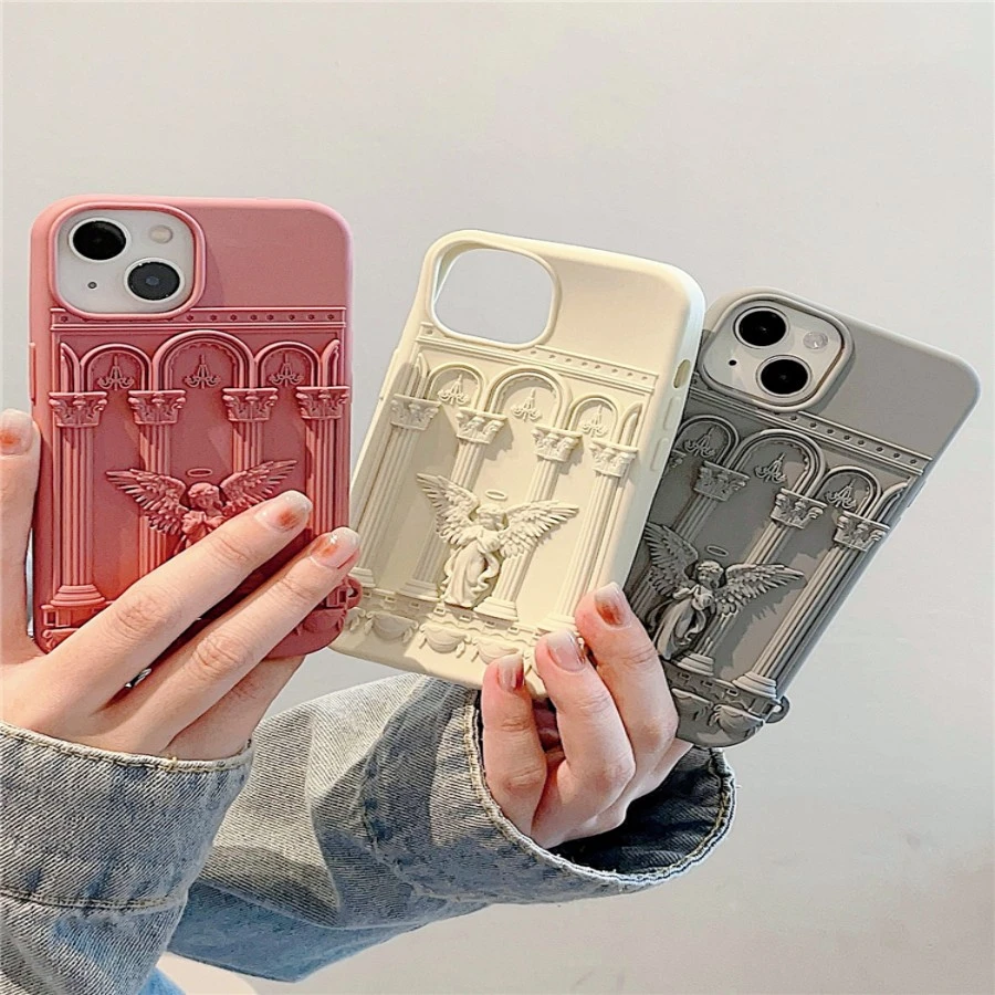 Creative Relief Prayer Angel Drop-resistant Phone Case