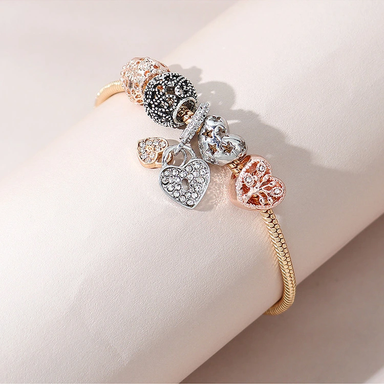 Girls Wild Heart-shaped Lucky Tree Hollow Bracelet