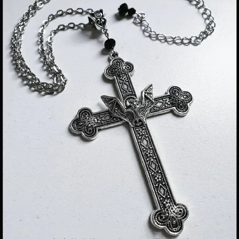 DIY Zinc Alloy Accessories Accessories Cross Bat Necklace