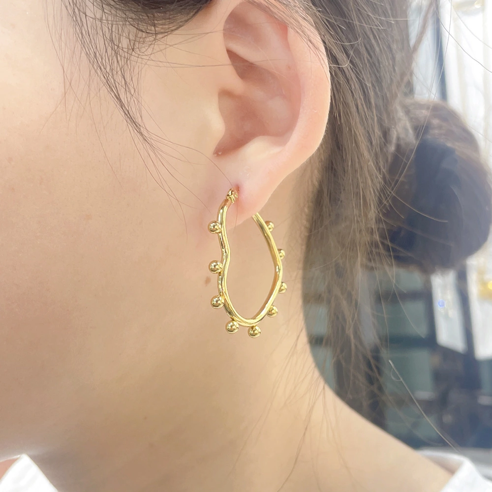 Fashion Elegant Circle Metal Earrings