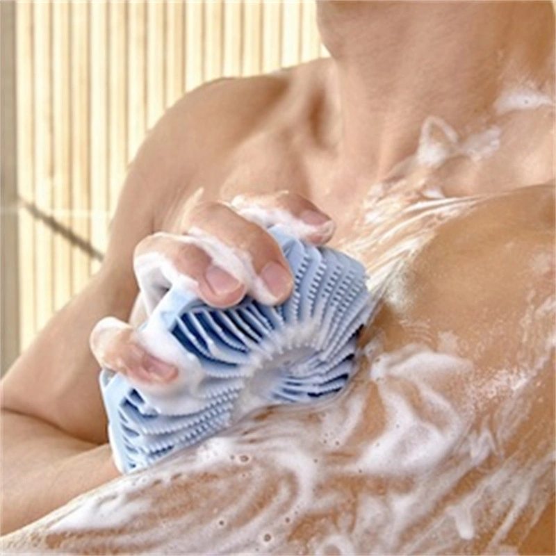 Portable Polygonal Silicone Bath Massage Brush