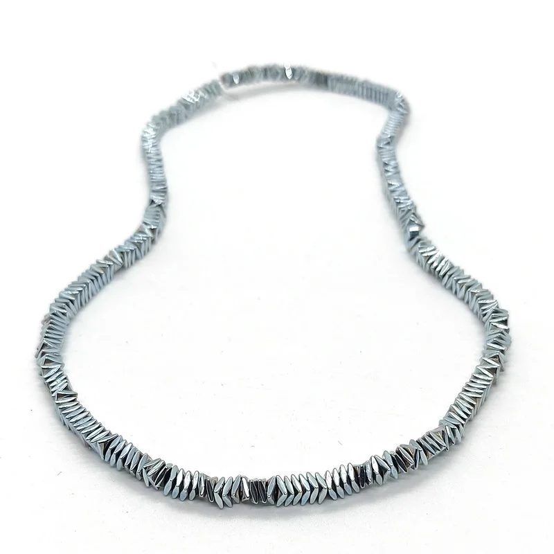 Hematite Cut Angle Square Piece Plating Colorful Scattered Beads