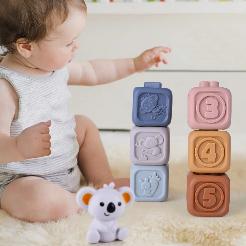 Infant Puzzle Building Blocks Cognitive Relief Square Soft Building Blocks Jenga