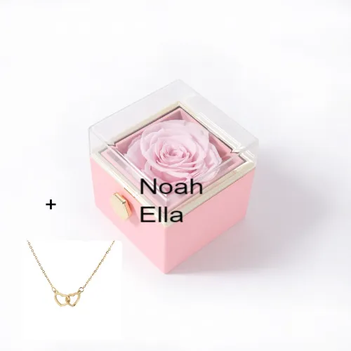 Ella and Noah engraved on necklace