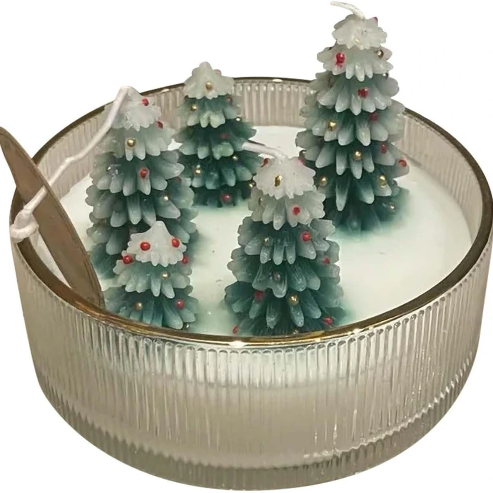 Christmas Tree Shape Scented Candle Green Christmas Themed Candle