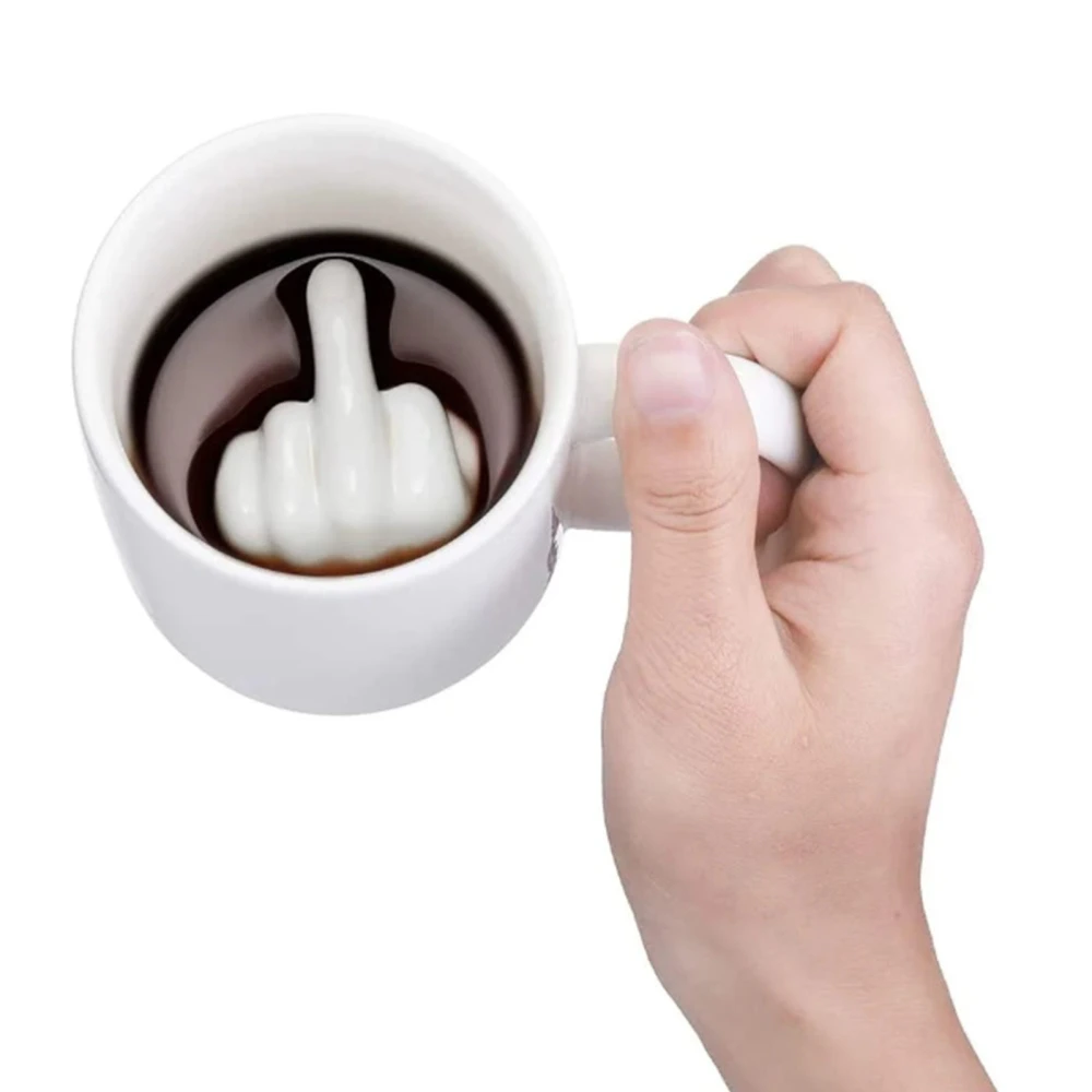 Ceramic Middle Finger Mug Creative Finger Art Coffee Tea Cups