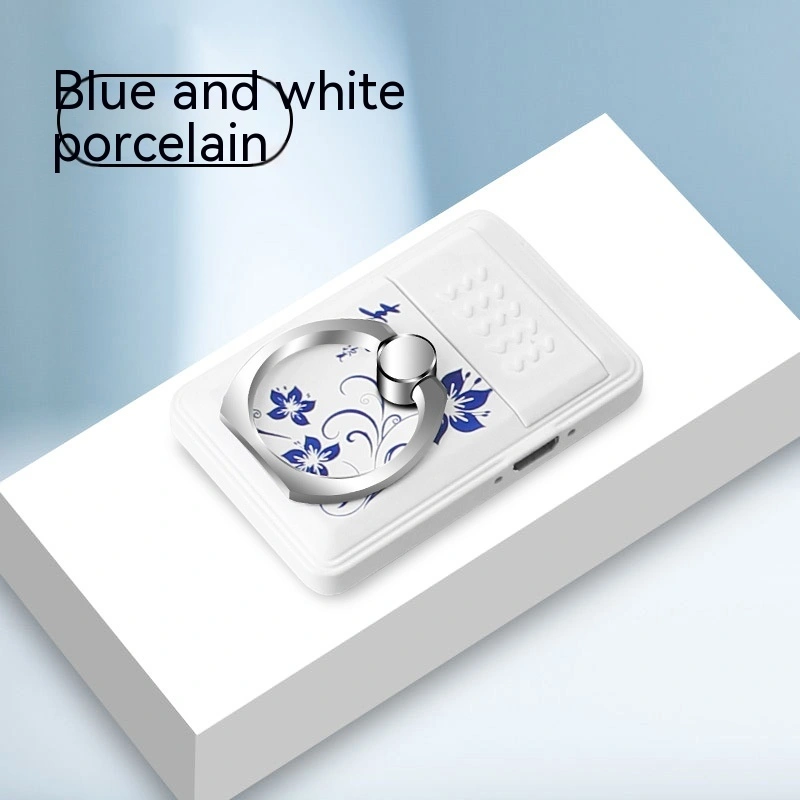 Multi Functional Portable Blue And White Porcelain Phone Holder Cigarette Lighter