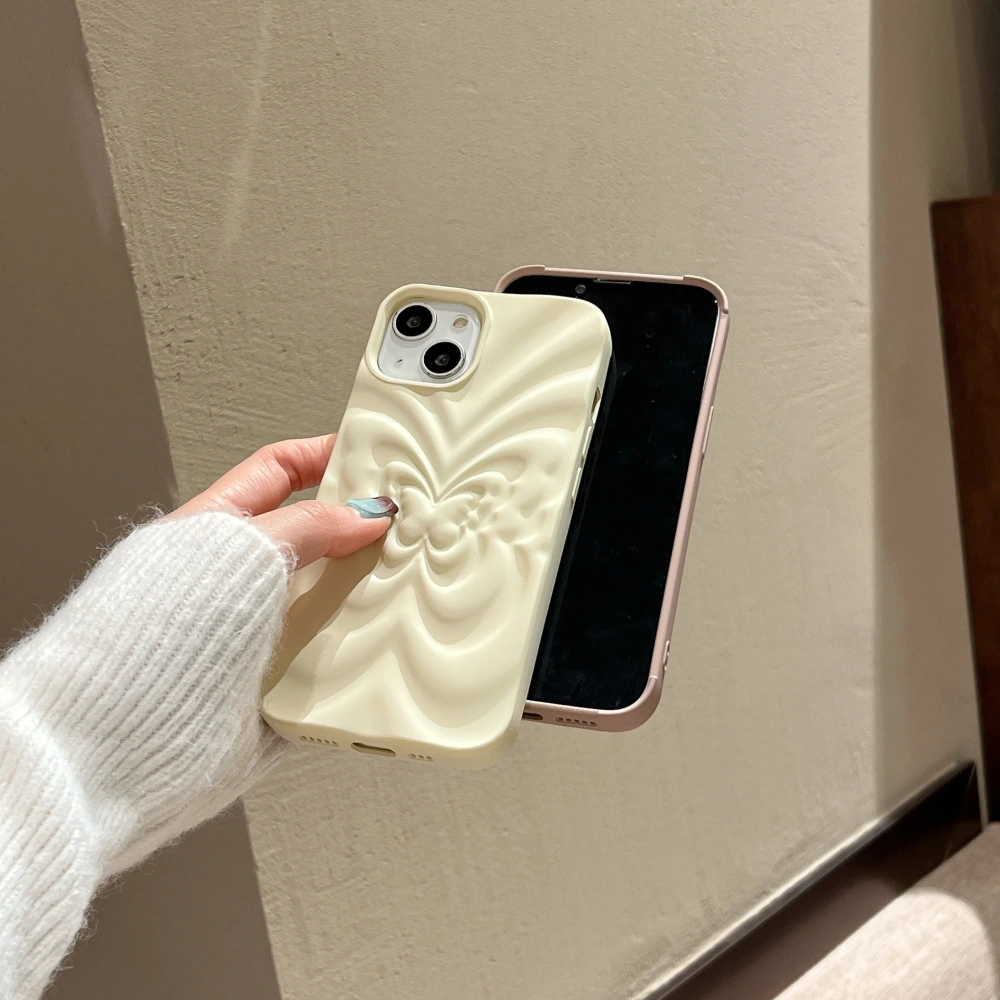 Solid Color Pleated Butterfly Suitable For Phone Case