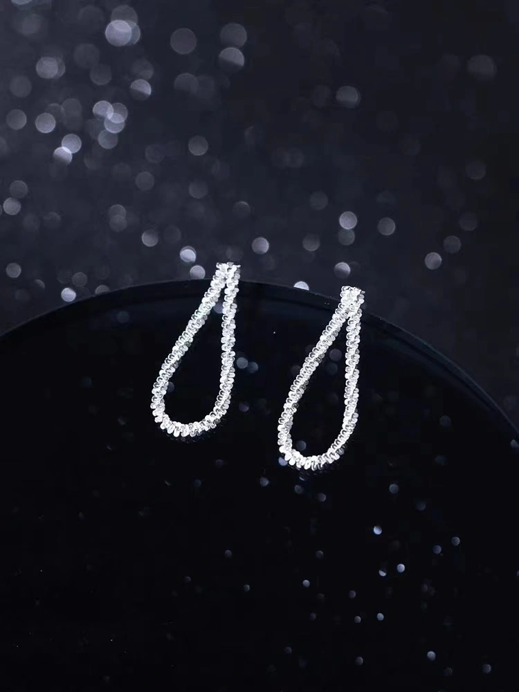 S925 Silver Starry Tassel Earrings Ladies
