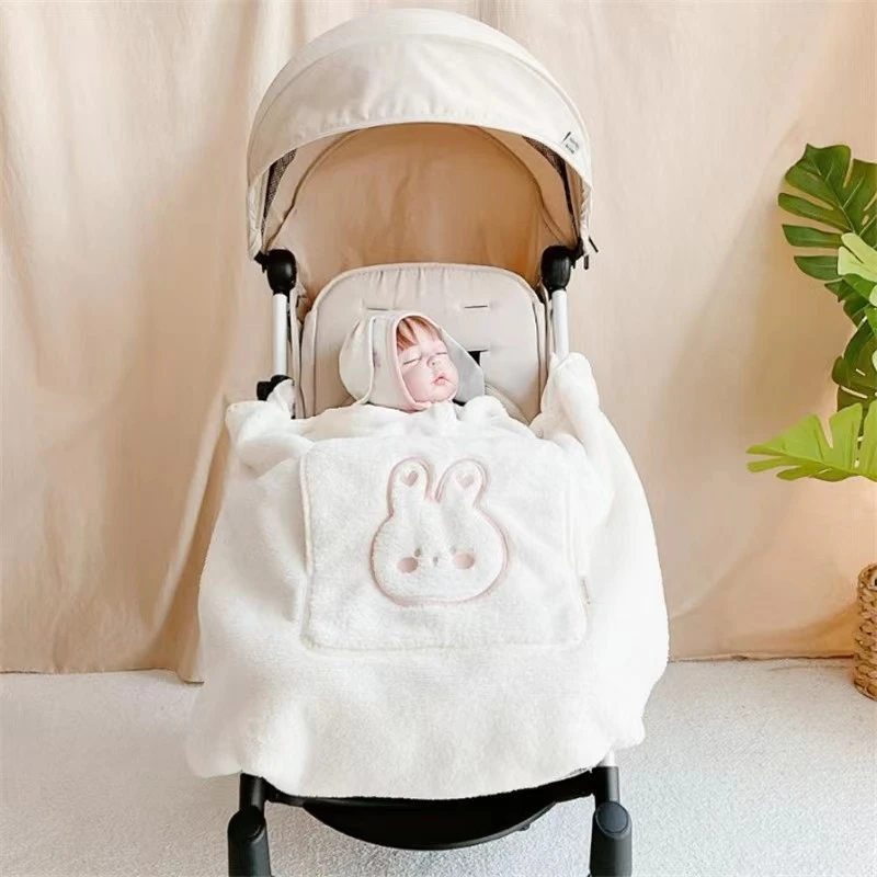 Embroidered Baby And Infant Trolley Windproof Cover Blanket