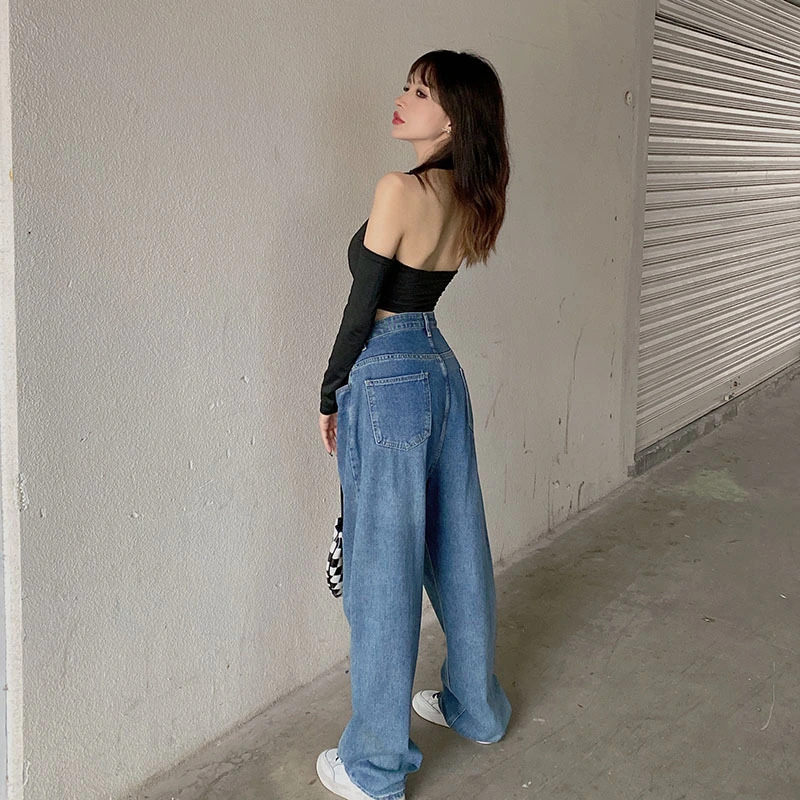 Sexy Slim Solid Color Round Leader Set Halter Halter Long Sleeve T-shirt Woman