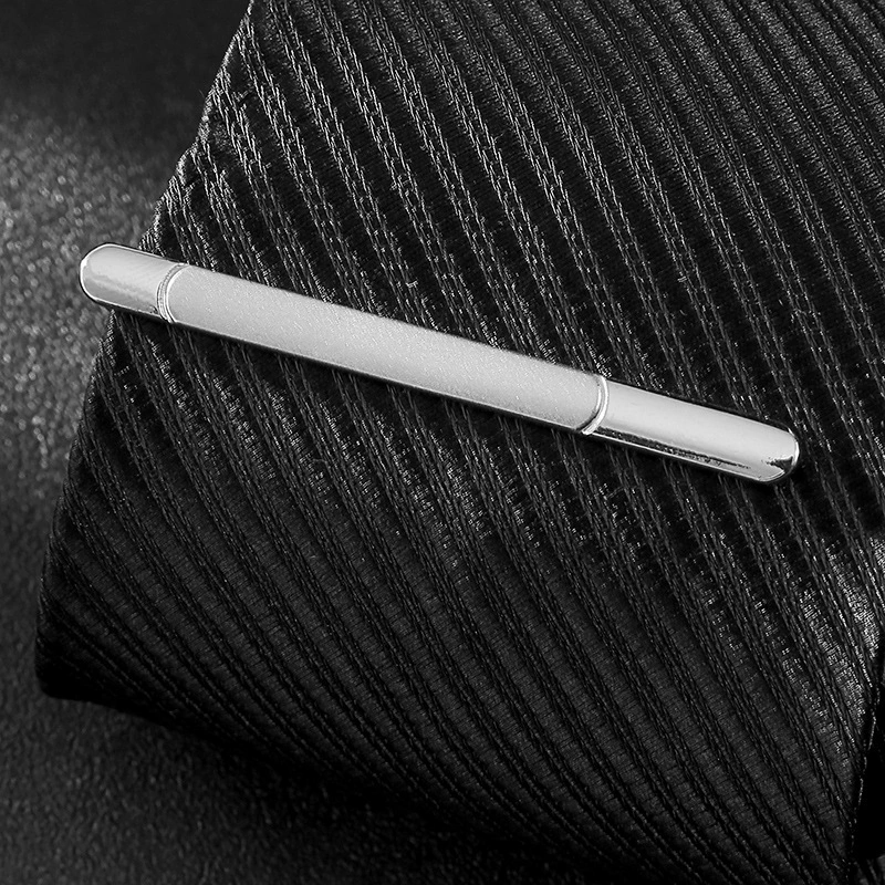 Metal Tie Clip Men's Suit Chain Simple Pattern Business Elegant Diamond Tie Clip