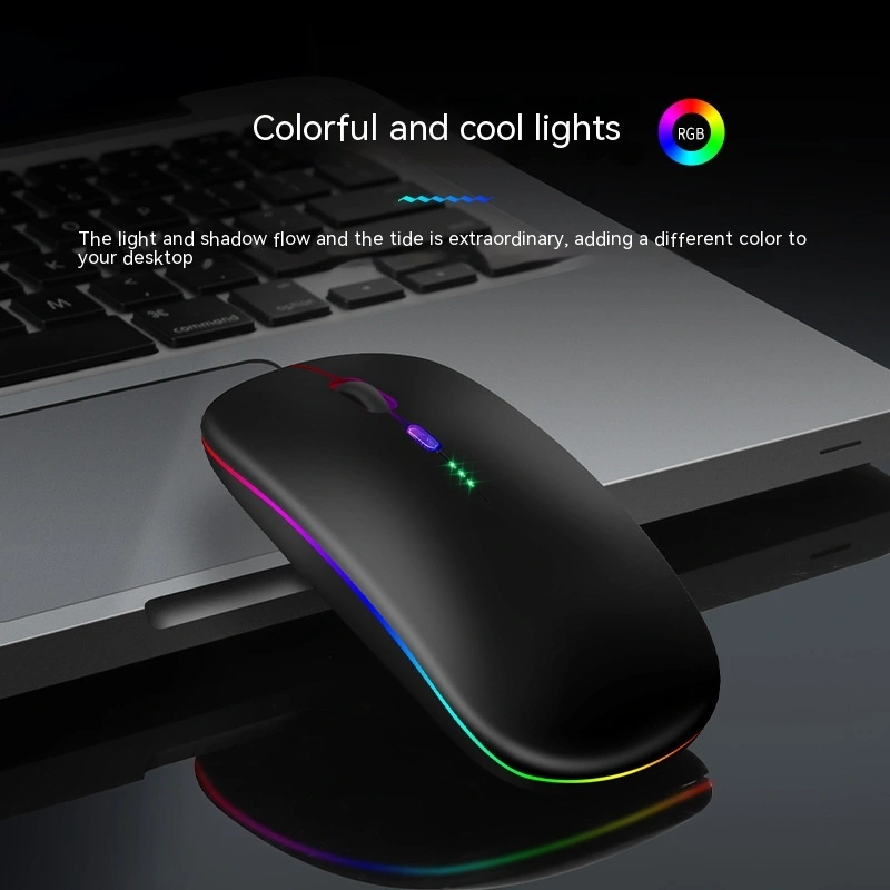 Bluetooth Dual-mode Wireless Mouse Charging Mute Power Display