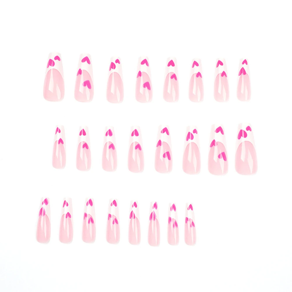 Long Pink Fake Nails Press on Nails False Nails Artificial Nails