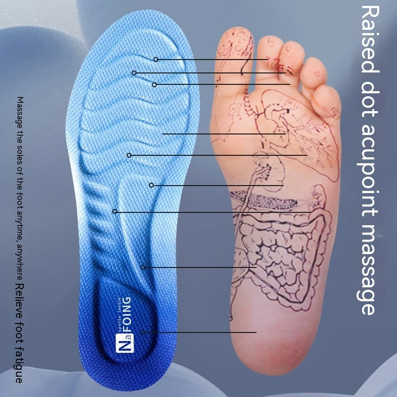 PU Sports 4D Insole Deodorant And Sweat-absorbing Breathable High Elastic Shock Absorption