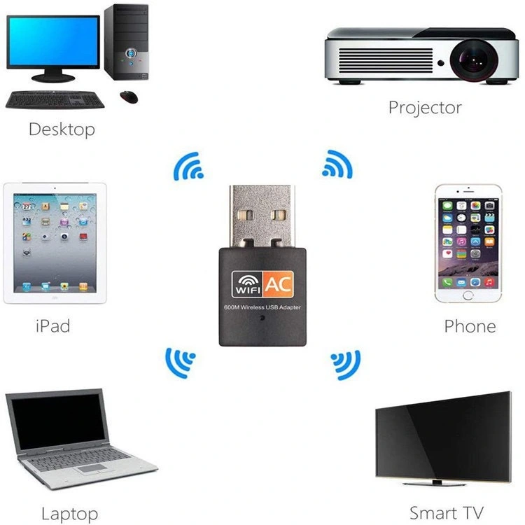 600m Dual-band Wireless Network Card Desktop Computer WiFi Receiver And Transmitter