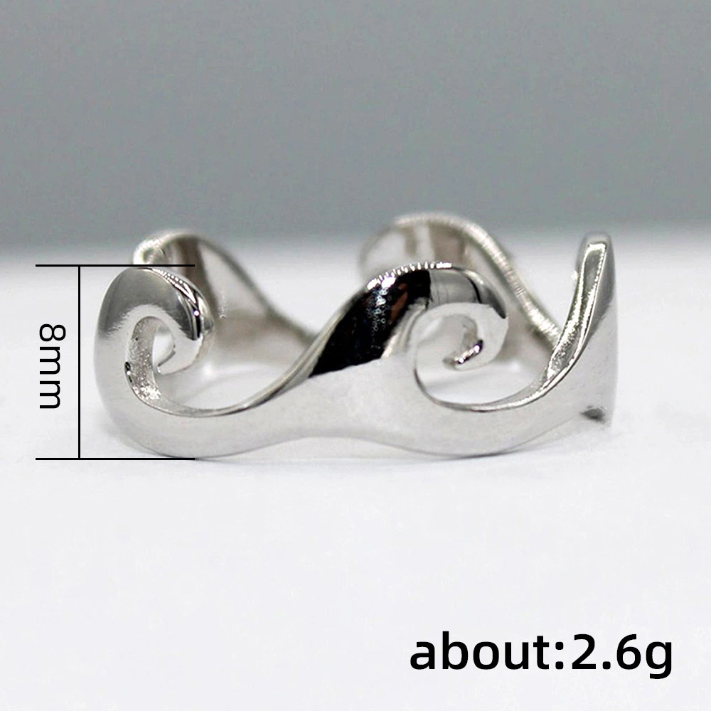 Irregular Wave Pattern Glossy Ring