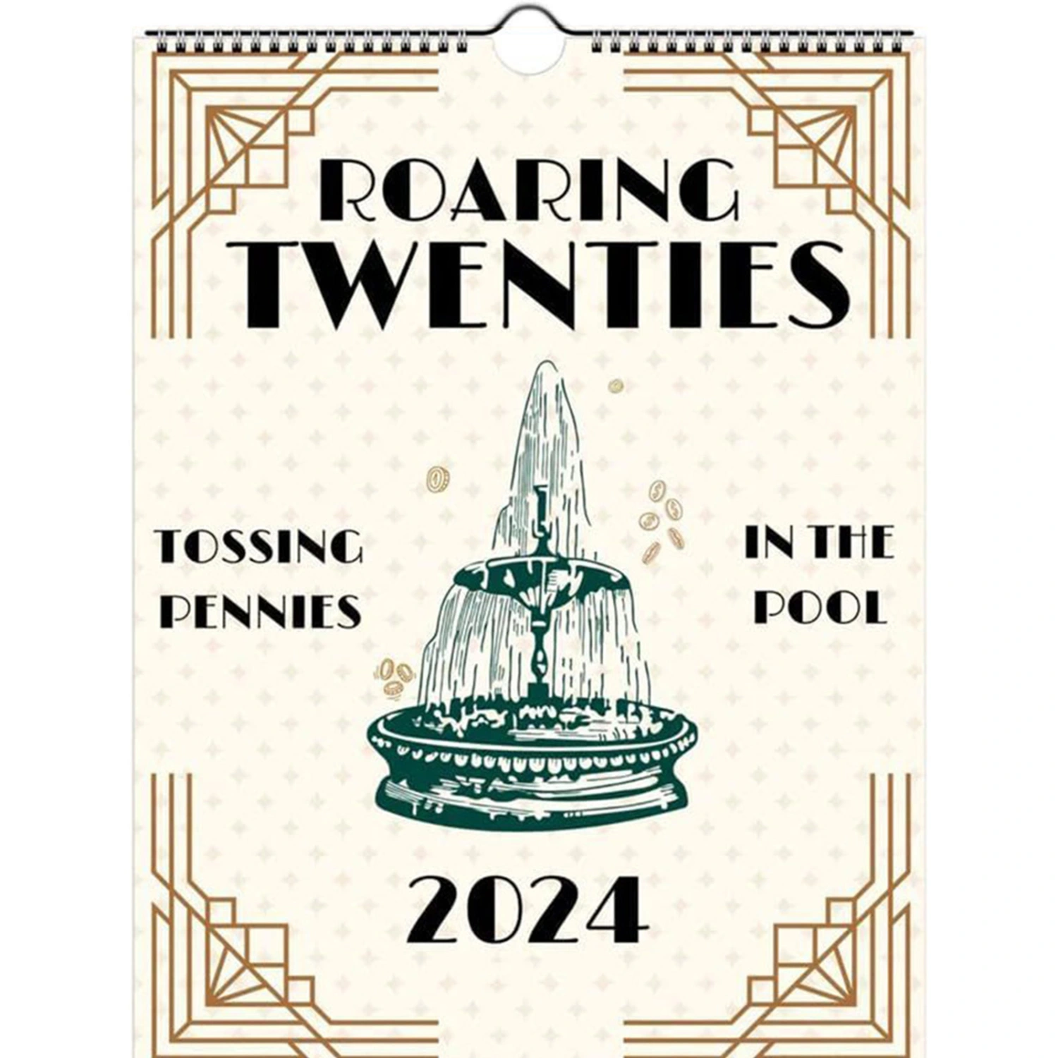 2024 Lyrics Calendar Cartoon Print Wall Hanging Calendar Gift 