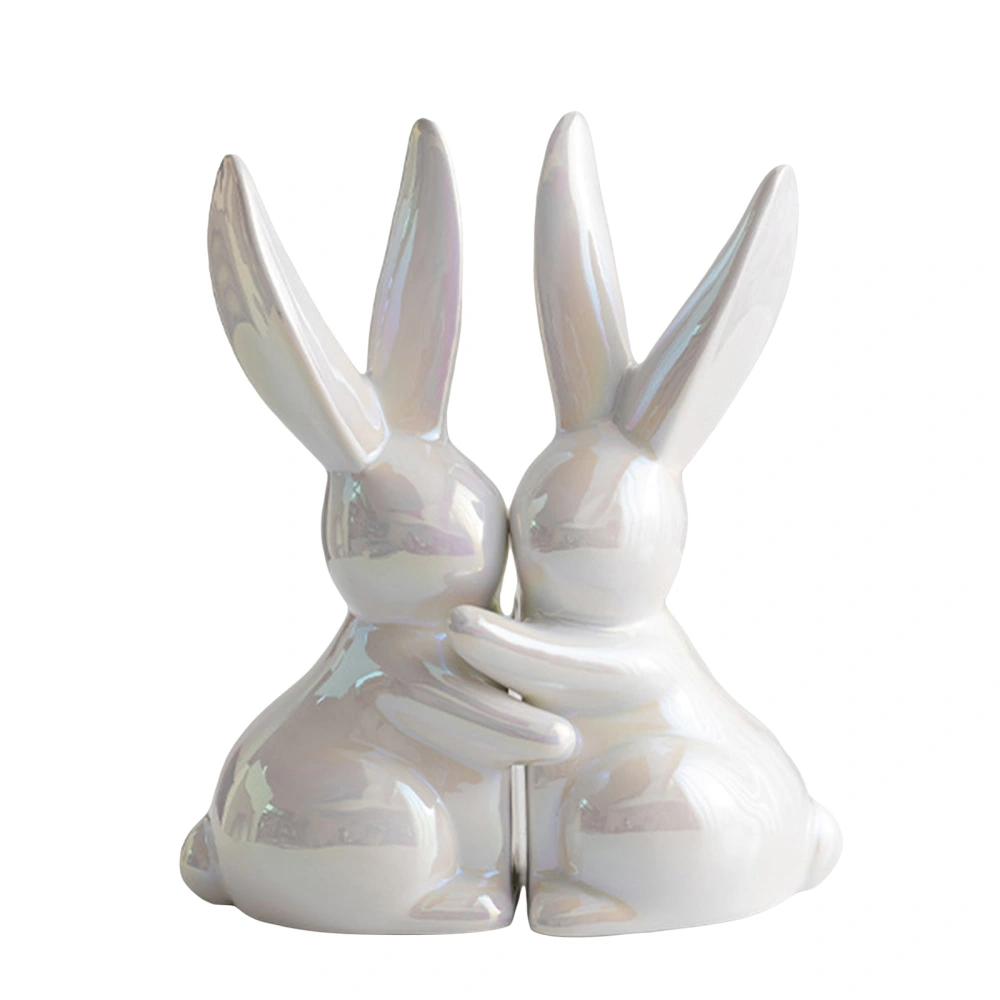 Ceramic Bunny Decorations Easter Rabbit Sculptures Table Centerpieces