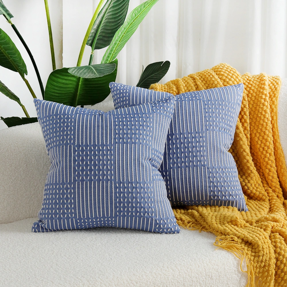 Simple Geometric Cotton Woven Jacquard Pillow Cover