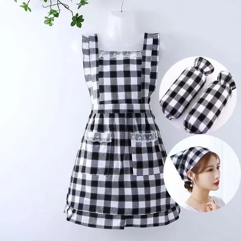 Princess Dress Apron Household Kitchen Breathable Western Style Sleeves Oil-proof