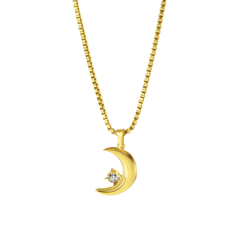 South Korea Ins Titanium Steel Necklace Non-fading All-match Summer Pendant Natural Stone Drop Oil Sweet Clavicle Chain