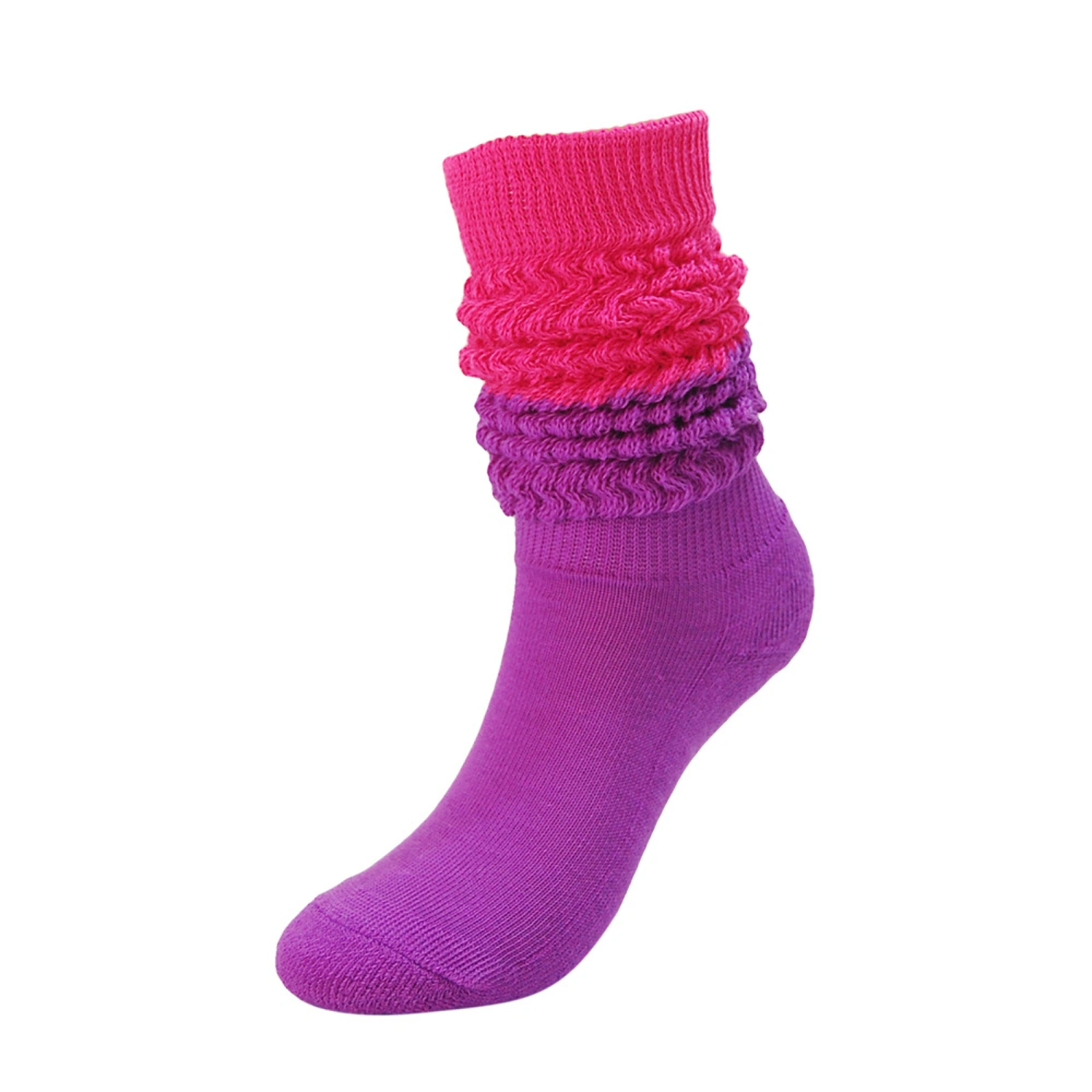 Slouch Socks, Elastic Soft Contrast Color Long Casual Athletic Socks