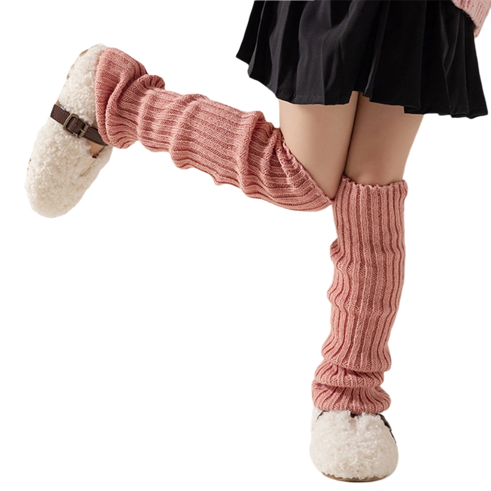 Girls Leg Warmers Solid Color Ribbed Knit Boots Shoes Cuffs Covers